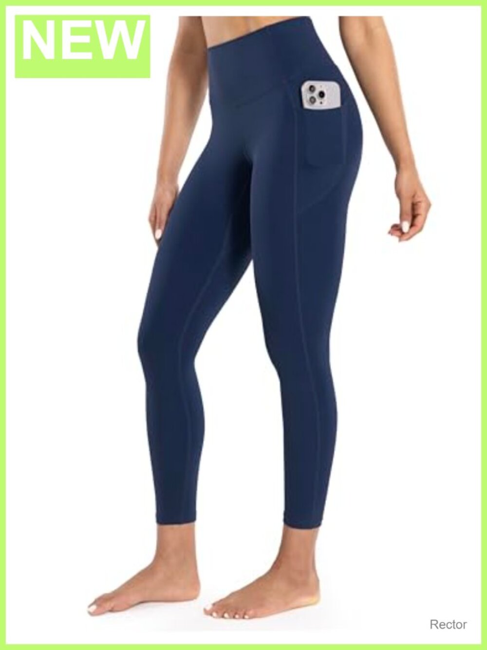 High Waist Yoga Leggings with Pockets Tummy Control 7/8 Length